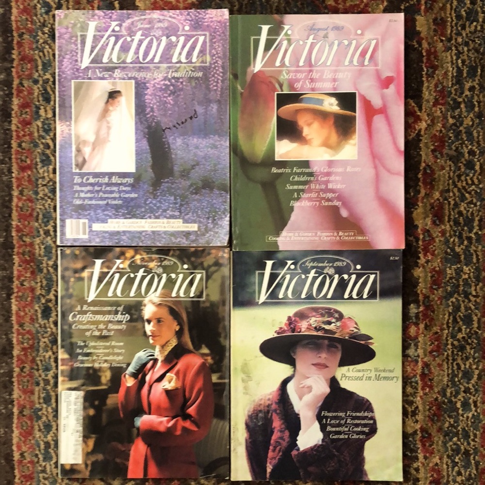 Vintage Victoria Magazine 4 issues from 1989